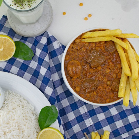چلو خورشت قیمه